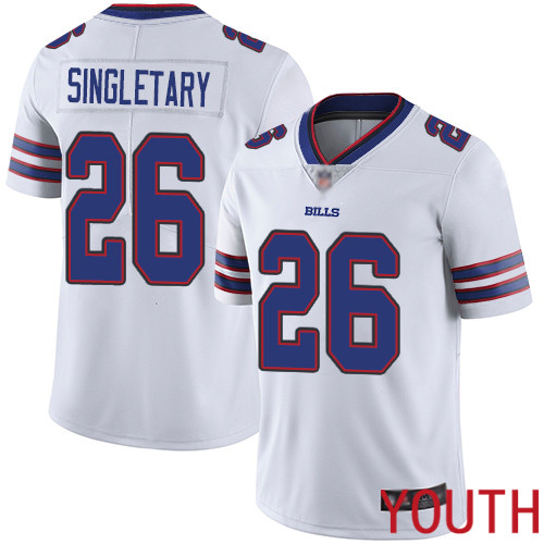 Youth Buffalo Bills #26 Devin Singletary White Vapor Untouchable Limited Player NFL Jersey->youth nfl jersey->Youth Jersey